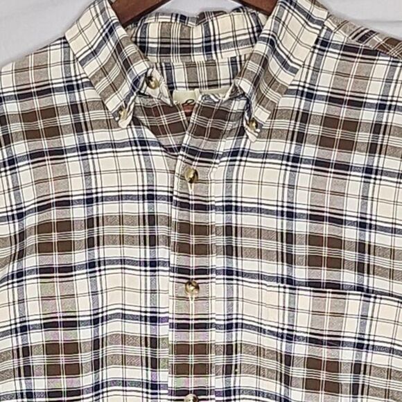 Eddie Bauer Mens Plaid Travex Expedition Button Down Shirt L Regular Fit - Picture 2 of 12